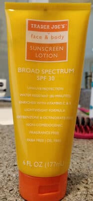 sunscreen lotion