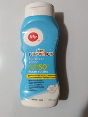 Kids sunscreen lotion