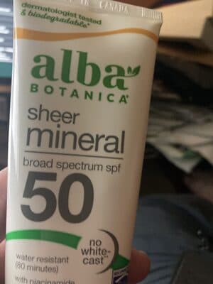 sheer mineral spf 50