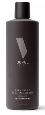 Natural Exfoliating Body Wash - Dark Cassis Scent With Charcoal and Argan Oil