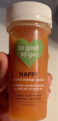 Happy Blood Orange Gauva Probiotic Shot