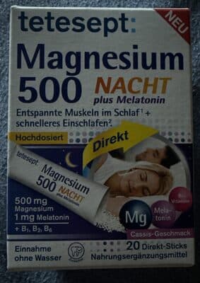 Magnesium, Melatonin  500 g pro kleines Päckchen, Inhalt der Verpackung 20 mal  500 g Päckchen