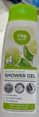 Organic citrus shower gel