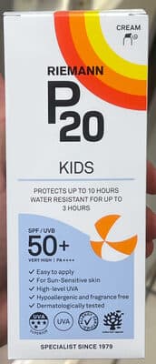 P20 Solkrem for barn, SPF50