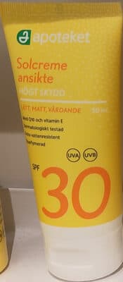 Solcreme ansikte SPF 30