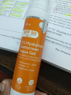 derma aqua gel sunscreen