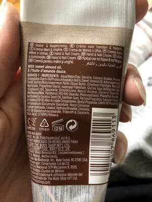 Almond Hand & Nail Manicure Cream